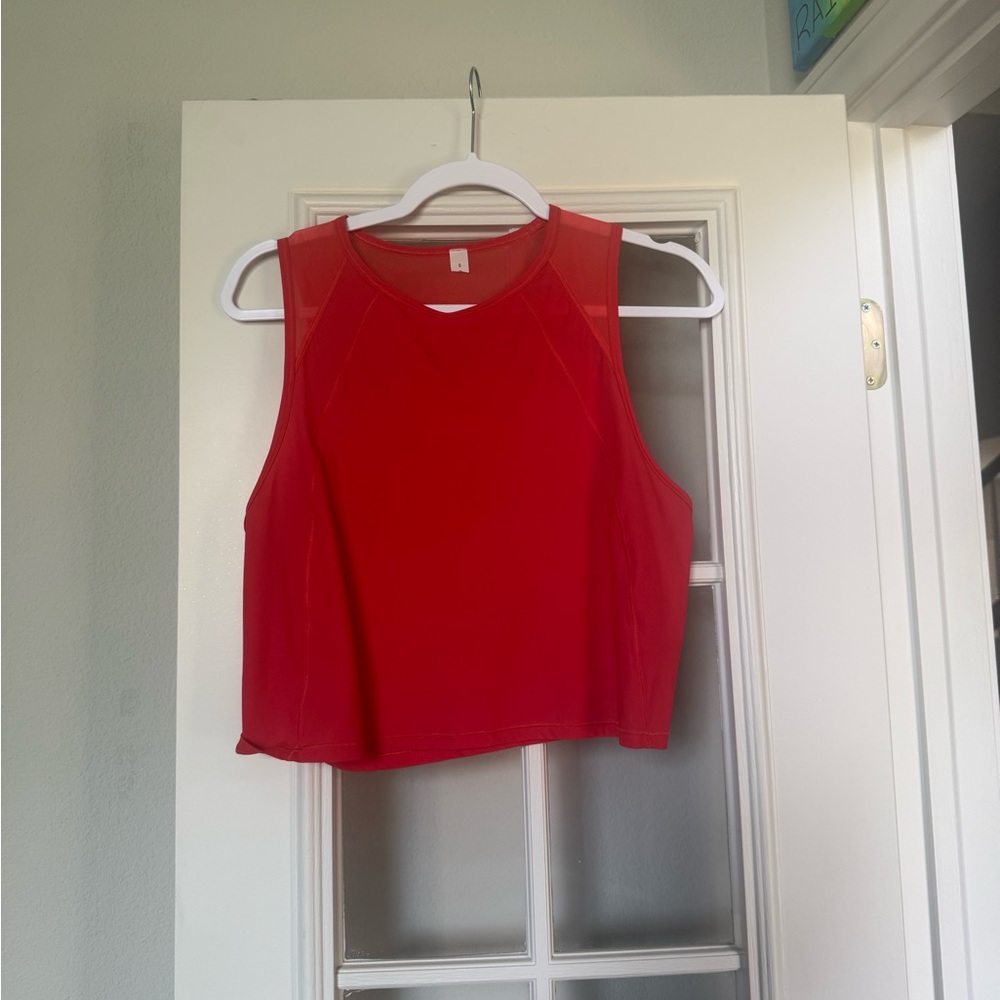 Lululemon Athletica Red Crop Top